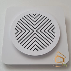 | Ревизионные решетки, Ревизионные решетки для вентиляции Решетка вентиляционная магнитная круглая D 80 мм, белая, вид 3