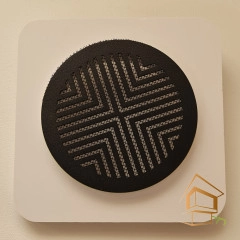 | Ревизионные решетки, Ревизионные решетки для вентиляции Решетка вентиляционная магнитная круглая D 80 мм, черная, вид 3