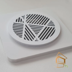 | Ревизионные решетки, Ревизионные решетки для вентиляции Решетка вентиляционная магнитная круглая D 100 мм, белая, вид 1