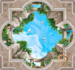 | Натяжной потолок с фотопечатью фрески, своды, Натяжной потолок фрески Натяжной потолок с фотопечатью Фрески, своды 039