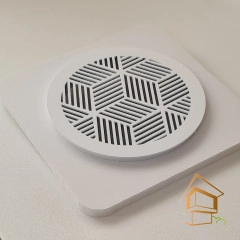 | Ревизионные решетки, Ревизионные решетки для вентиляции Решетка вентиляционная магнитная круглая D 100 мм, белая, вид 2