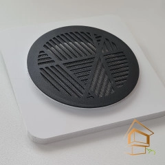 | Ревизионные решетки, Ревизионные решетки для вентиляции Решетка вентиляционная магнитная круглая D 100 мм, черная, вид 1