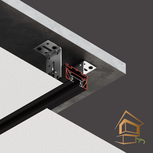 | профиль для натяжных потолков, Flexy TREK 01, гарпунное крепление, монтаж световых линий Профиль для натяжных потолков Flexy TREK 01 для трека и световые линии, 2 м, под гарпун