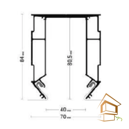 | профиль для натяжных потолков, Flexy TREK 02, шинопровод TREK 04, монтаж светильников Профиль для натяжных потолков Flexy TREK 02 для трека шинопровода TREK 04, 2 м, не крашенный
