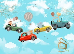 | Натяжной потолок с фотопечатью детский ART, Натяжной потолок в детскую Натяжной потолок с фотопечатью Детский ART 019