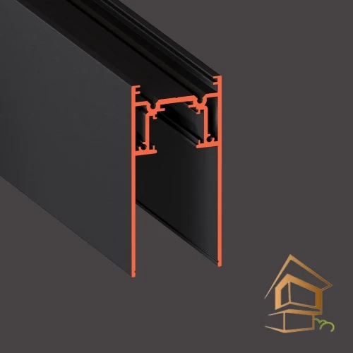 | профиль для натяжных потолков, трек система, Flexy TREK 04, монтаж светильников, чёрный муар TREK 04 для трек.свет. LIGHT 38 и 2038, 2 м, черный муар (в TREK 02)