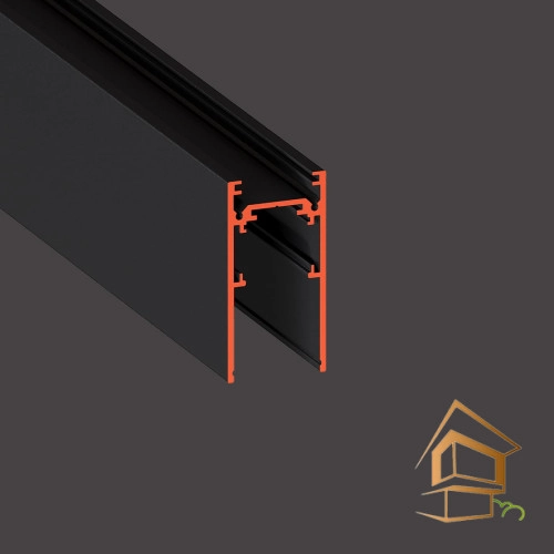 | профиль для натяжных потолков, трек система, чёрный муар, Flexy TREK 05, LIGHT 20, LIGHT 2038 TREK 05 для трек.свет. LIGHT 20 и 2038, 2 м, черный муар (в TREK 06)