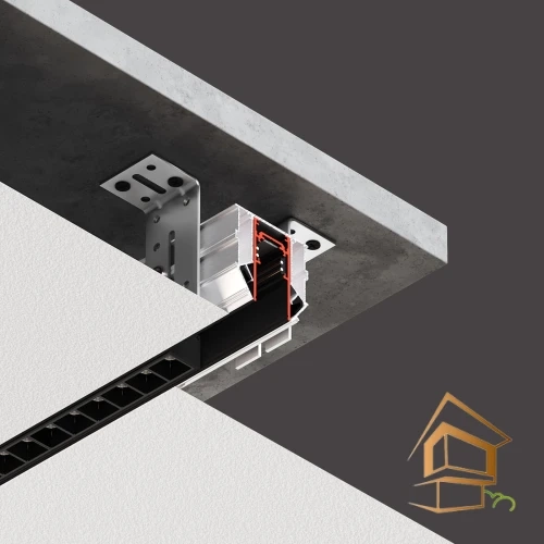 | профиль для натяжных потолков, трек система, чёрный муар, Flexy TREK 05, LIGHT 20, LIGHT 2038 TREK 05 для трек.свет. LIGHT 20 и 2038, 2 м, черный муар (в TREK 06)