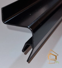 | световой профиль Профиль парящий натяжной потолок без вставки широкий чёрный ПК 6, алюминий