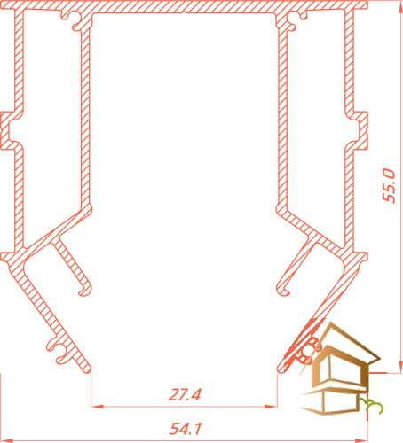 | профиль для натяжных потолков, Flexy TREK 06, некрашеный профиль, гарпунная система, трековый шинопровод Профиль для натяжных потолков Flexy TREK 06 для трек. шинопровода TREK 05, 2 м, не крашенный