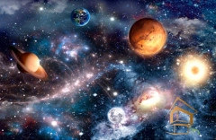 | Натяжной потолок с фотопечатью космос, Натяжной потолок космос Натяжной потолок с фотопечатью Космос 010