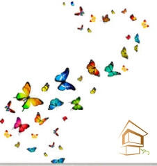 | Натяжной потолок с фотопечатью бабочки Натяжной потолок с фотопечатью Бабочки 018