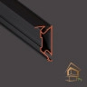 Профиль для натяжных потолков Flexy BRUS 03, черный муар