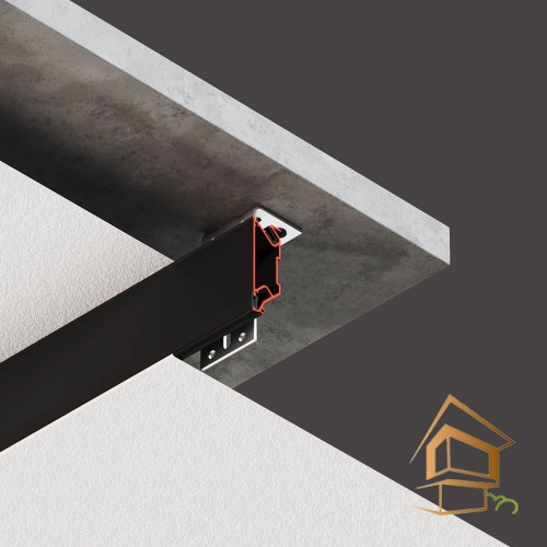 Профиль для натяжных потолков Flexy BRUS 03, черный муар