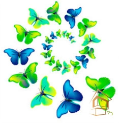 | Натяжной потолок с фотопечатью бабочки Натяжной потолок с фотопечатью Бабочки 021