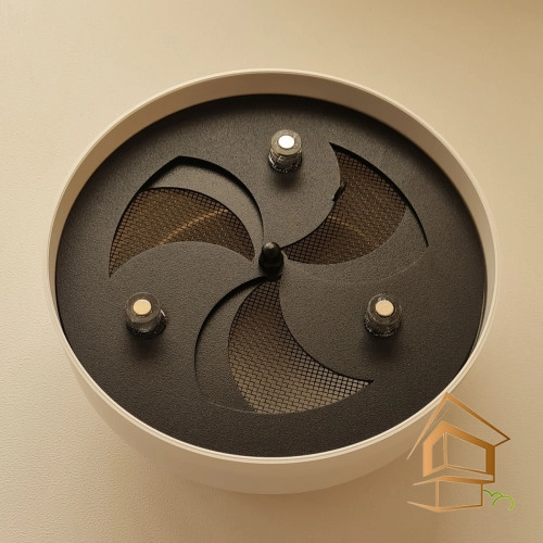 | теневой диффузор, натяжной потолок, D 125 мм, регулятор, вентиляционная решетка Теневой диффузор для натяжного потолка D 125 мм с регулятором