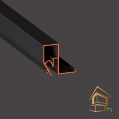 | Теневой профиль, Теневой профиль для натяжного потолка Профиль для натяжных потолков Flexy BRUS 06 теневой, 2 м, черный муар