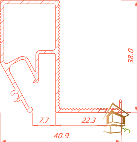 | профиль для натяжных потолков, Flexy BRUS 06, теневой профиль, чёрный муар, гарпунная система, натяжные потолки Профиль для натяжных потолков Flexy BRUS 06 теневой, 2 м, черный муар