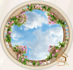 | Натяжной потолок с фотопечатью фрески, своды, Натяжной потолок фрески Натяжной потолок с фотопечатью Фрески, своды 056