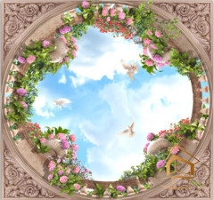 | Натяжной потолок с фотопечатью фрески, своды, Натяжной потолок фрески Натяжной потолок с фотопечатью Фрески, своды 057