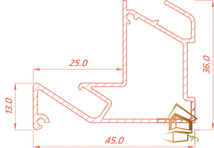 | профиль для натяжных потолков, многоуровневые конструкции, Flexy KONSTRUKTOR 01, чёрный профиль, гарпунная система, полка для светодиодной ленты Профиль для натяжных потолков Flexy KONSTRUKTOR 01, для многоуровневых конструкций, 2 м, черный