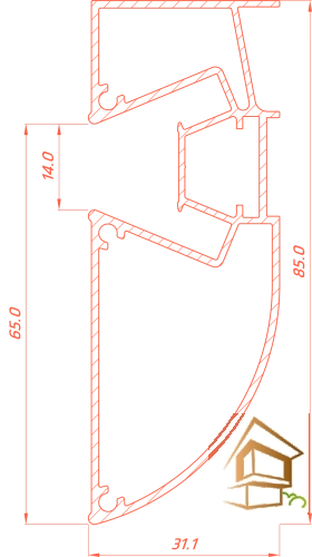 | профиль для натяжных потолков, Flexy LED 01, многоуровневые конструкции, подсветка, гарпунная система Профиль для натяжных потолков Flexy LED 01 для многоуровневых конструкций с подсветкой, 2 м