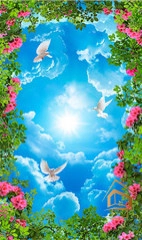 | Натяжной потолок с фотопечатью небо и объекты Натяжной потолок с фотопечатью Небо и объекты 008