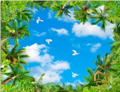 | Натяжной потолок с фотопечатью небо и объекты Натяжной потолок с фотопечатью Небо и объекты 009