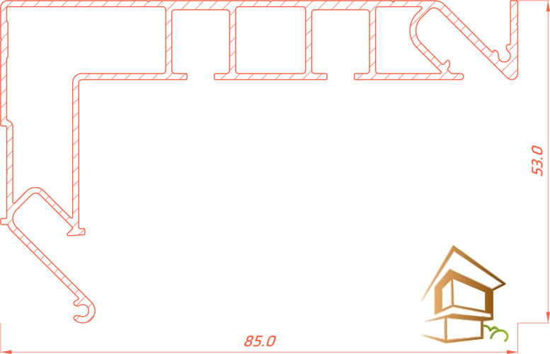 | профиль для натяжных потолков, двухрядный профиль, Flexy GARDINA2 02, карнизные ниши, чёрный профиль Профиль для натяжных потолков Flexy GARDINA2 02 для карнизных ниш двухрядный 3.2 м черный