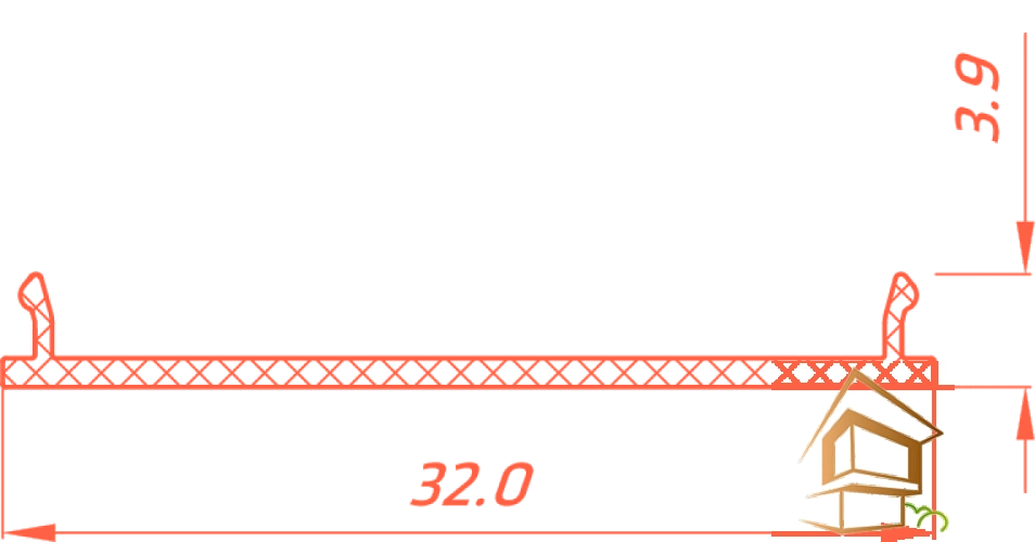 | профиль для натяжных потолков, SCREEN 30 BLACK, натяжной потолок, профиль 30 мм Экран 30 мм черный SCREEN 30 BLACK