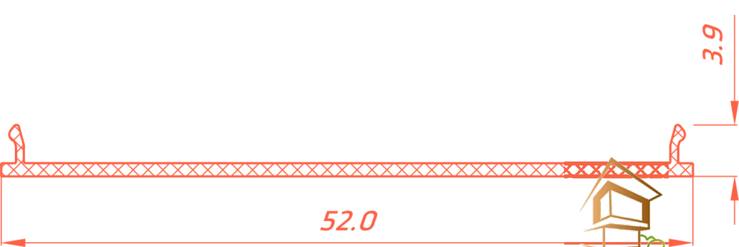 | профиль для натяжных потолков, SCREEN 50, фиксация натяжных потолков, долговечность конструкции Экран 50 мм SCREEN 50