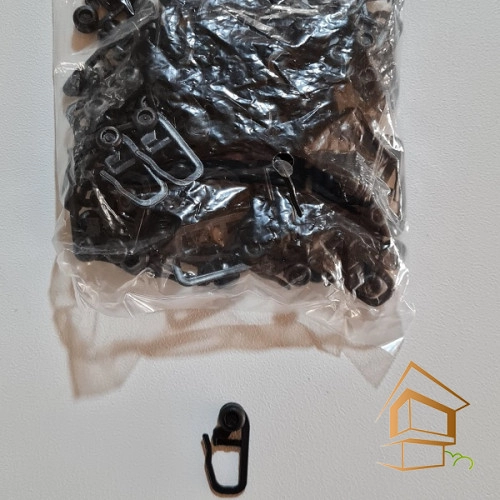 | карнизный крючок, чёрный крючок, 100 шт в упаковке, простота установки, универсальность Крючок карнизный (100 шт/уп) черный