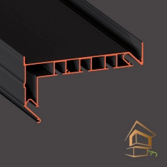 | Профиль для натяжных потолков Flexy GARDINA3 03 для карнизных ниш трехрядный 2.2 м черный