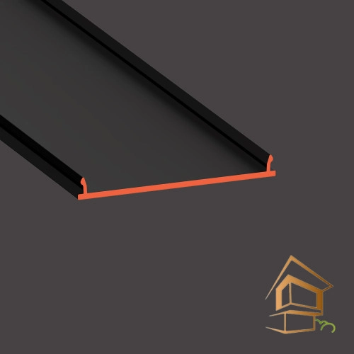 | профиль для натяжных потолков, SCREEN 34 BLACK, натяжной потолок, профиль 34 мм, чёрный профиль Экран 34 мм черный SCREEN 34 BLACK