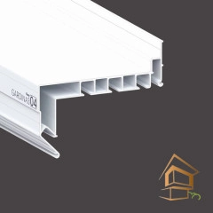| Профиль для натяжных потолков Flexy GARDINA3 04 для карнизных ниш трехрядный 2.2 м белый глянец