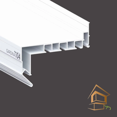 | профиль для натяжных потолков, трёхрядный профиль, Flexy GARDINA3 04, карнизные ниши, белый глянец, длина 3,2 м Профиль для натяжных потолков Flexy GARDINA3 04 для карнизных ниш трехрядный 3.2 м белый глянец