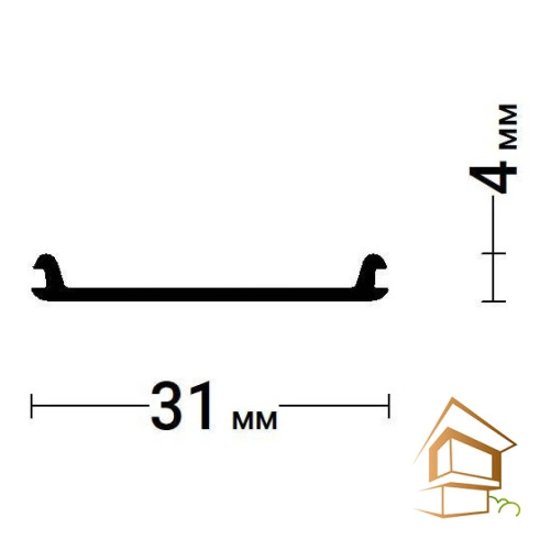 | вставка для натяжных потолков, PVC 30 TAP, профиль для натяжных потолков, LINE 30, LINE SLIM 30, SVET 30, BRUS 02 Вставка 30 мм PVC 30 TAP