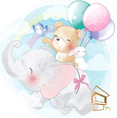 | Натяжной потолок с фотопечатью детский ART, Натяжной потолок в детскую Натяжной потолок с фотопечатью Детский ART 055