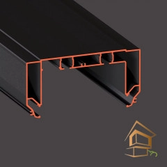 | Профиль для натяжных потолков Flexy GARDINA2 05 для карнизных ниш с подсветкой, двухрядный 3.2 м черный