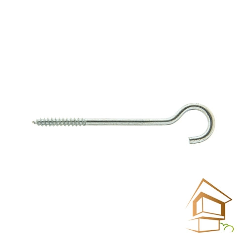 | крюк-шуруп, полукольцо, крепёжный элемент, строительные работы, ремонтные работы Крюк шуруп-полукольцо 5Х75 мм -  - 