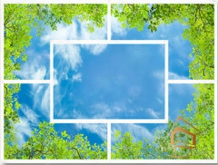 | Натяжной потолок с фотопечатью небо и объекты Натяжной потолок с фотопечатью Небо и объекты 028