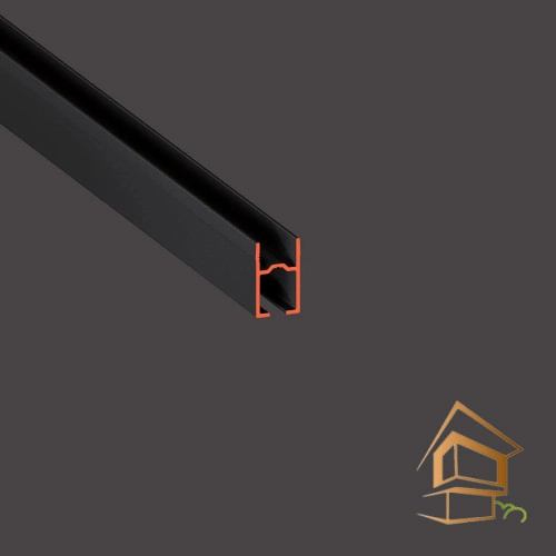 | профиль для натяжных потолков, карнизный профиль, однорядный профиль, Flexy SHTORKA 01, чёрный профиль, гарпунная система, установка штор Профиль для натяжных потолков Flexy SHTORKA 01 карнизный, однорядный, 2.0 м, черный, (под гарпун, в LINE15)
