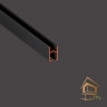 | профиль для натяжных потолков, карнизный профиль, однорядный профиль, Flexy SHTORKA 01, чёрный профиль, гарпунная система, установка штор Профиль для натяжных потолков Flexy SHTORKA 01 карнизный, однорядный, 2.0 м, черный, (под гарпун, в LINE15)