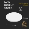 | LED панель, круглая панель, светильник для натяжных потолков, потолочный светильник, 24W, 4200К, 2000Лм LED панель круглая SKY потолочный для натяжных и подвесных потолков, 24W, 4200К, 2000Лм, D165*150*25 - 0У-00001173 - 0У-00001173