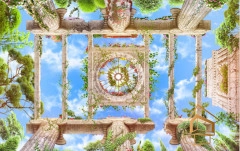 | Натяжной потолок с фотопечатью фрески, своды, Натяжной потолок фрески Натяжной потолок с фотопечатью Фрески, своды 089