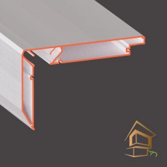 | Профиль для натяжных потолков Flexy STANDART01 LED 60 для ниш с подсветкой для накладного карниза 2.0 м