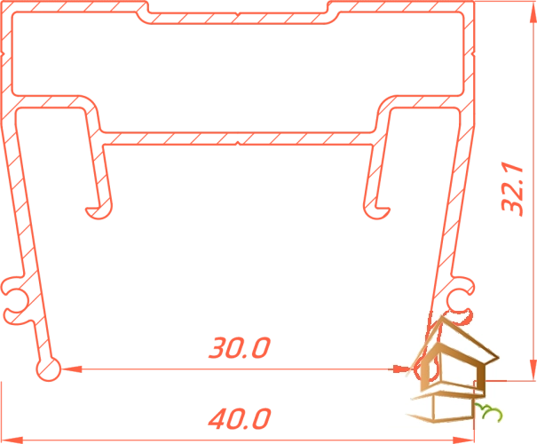 | профиль для натяжных потолков, Flexy LINE SLIM 30, световой профиль, гарпунная система, 2 метра Профиль для натяжных потолков Flexy LINE SLIM 30 для световых линий, 2 м