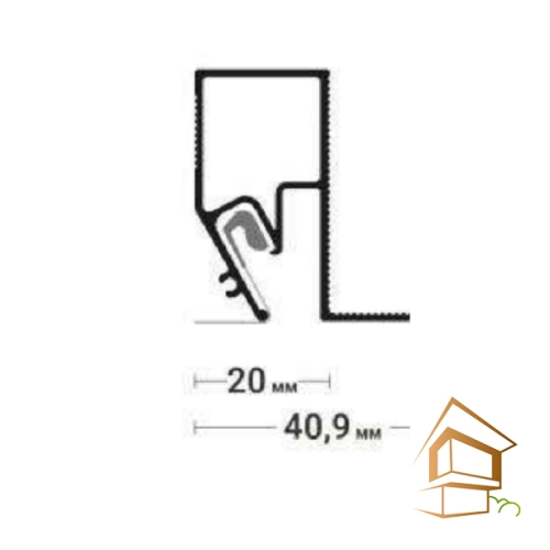 | профиль для натяжных потолков, Flexy BRUS 06, теневой профиль, белый муар, 2 метра Профиль для натяжных потолков Flexy BRUS 06 теневой, 2 м, белый муар