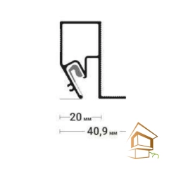 | Теневой профиль, Теневой профиль для натяжного потолка Профиль для натяжных потолков Flexy BRUS 06 теневой, 2 м, белый муар