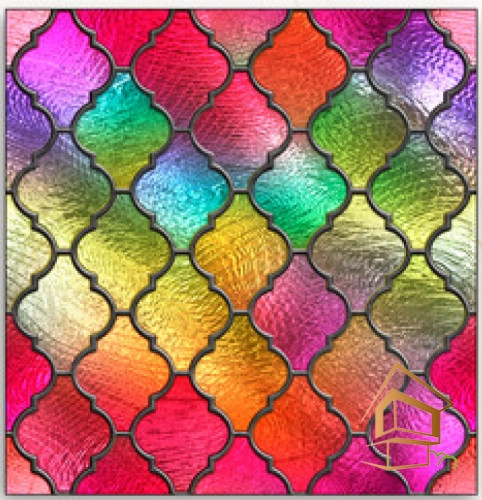 | натяжной потолок, фотопечать, витражи, интерьер, дизайн Натяжной потолок с фотопечатью Витражи 027 -  -